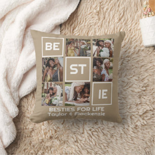 Bestie Beste Vrienden 7 Foto's en Persoonlijke Tek Kussen