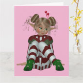 BESTIE BESTE VRIENDIN BFF ELF MEISJE KAART (Gele Bloem)