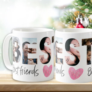 Bestie BFF Multi Foto met hartvormige koffiemok