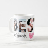 Bestie BFF Multi Foto met leuke Mok voor hartkoffi (Voorkant links)