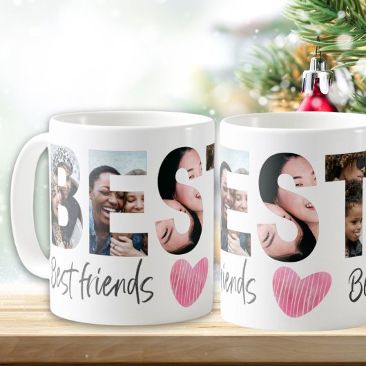 Bestie BFF Multi Foto met leuke Mok voor hartkoffi