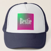 Bestie blue Trucker Hat Trucker Pet (Voorkant)