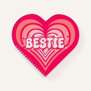 Bestie Bright Cutie Pink Heart Spiral Notitieboek
