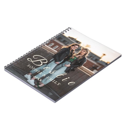Bestie Collage Spiral Photo Notebook – Custom Notitieboek (Linkerzijde)