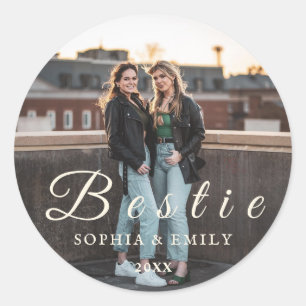 Bestie Collage Sticker – Namen & Jaar Gepersonalis