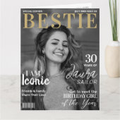 Bestie Custom Birthday Magazine Wenskaart Kaart (Voorkant)