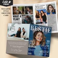 Bestie Custom Birthday Magazine Wenskaart