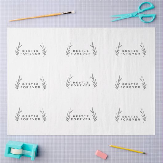 Bestie Forever Tissue Paper Tissuepapier (Craft)