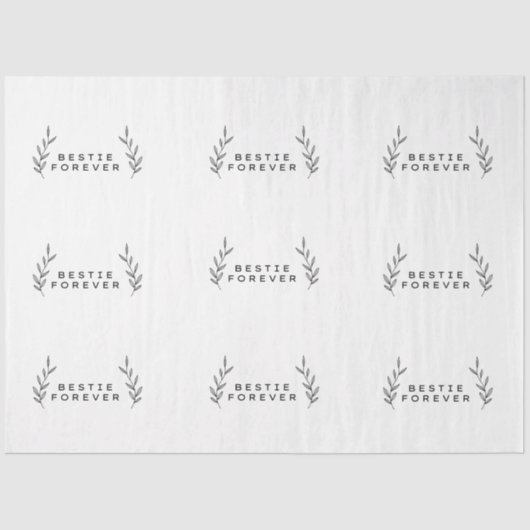 Bestie Forever Tissue Paper Tissuepapier (Voorkant)