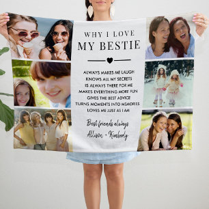 Bestie Fotocollage Fleece Deken