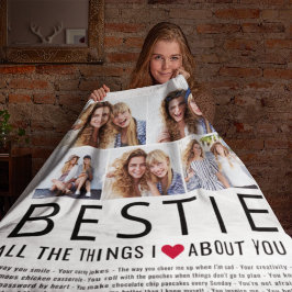 Bestie foto's verzamelen We houden van je lijst Fleece Deken