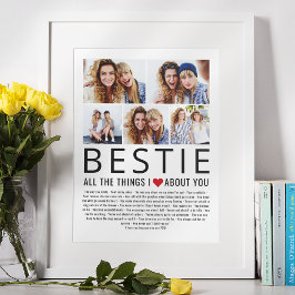 Bestie foto's verzamelen We houden van je lijst Poster