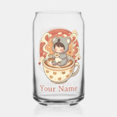  Bestie Friendship Chibi Koala Gift Mug Blikvorm Glas (Achterkant)