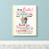 Bestie Gifts | Brief aan mijn dochter Hartelijk da Canvas Afdruk (Insitu (Houten vloer))
