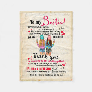 Bestie Gifts   Brief aan mijn dochter Hartelijk da Fleece Deken