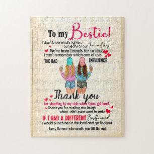 Bestie Gifts Brief aan mijn dochter Hartelijk da Legpuzzel