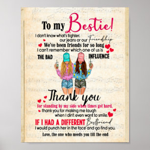 Bestie Gifts   Brief aan mijn dochter Hartelijk da Poster