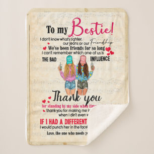 Bestie Gifts   Brief aan mijn dochter Hartelijk da Sherpa Deken