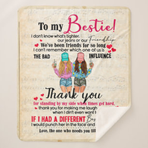 Bestie Gifts   Brief aan mijn dochter Hartelijk da Sherpa Deken