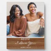 Bestie ik hou van je roestrijke foto fotoplaat (Voorkant)