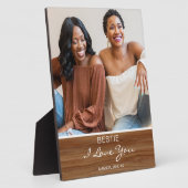 Bestie ik hou van je roestrijke foto fotoplaat (Zijkant)