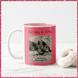 Bestie, ik vertel je al m'n vuist tweekleurige koffiemok