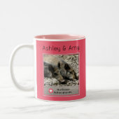 Bestie, ik vertel je al m'n vuist tweekleurige koffiemok (Links)