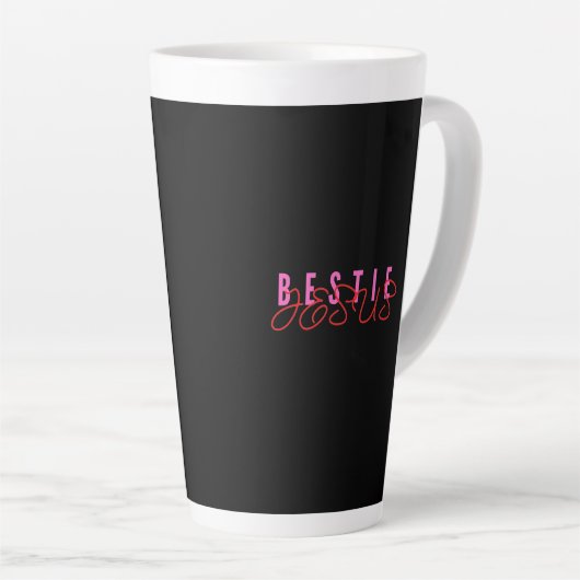 Bestie Jesus Black Latte Mok (Rechterhoek)