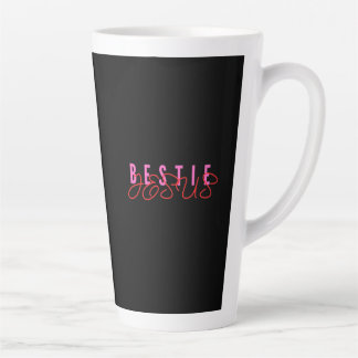 Bestie Jezus Zwart Latte Mok