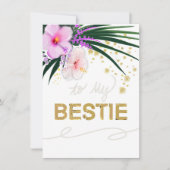 Bestie Kaart met bloemen en gouden accenten (Voorkant)