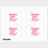 BESTIE LAAT ME MERGE OVALE STICKER (Vel)