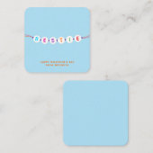 Bestie leuke vriendschapsarmband blauw Valentijns Informatiekaartje (Voorkant / Achterkant)