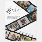 Bestie | Moderne 8 Fotofilmstrook Collage Fleece Deken (Voorkant)