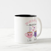 Bestie Mok: Best-Tea Mok, gepersonaliseerd Tweekleurige Koffiemok (Voorkant rechts)