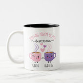 Bestie Mok: Best-Tea Mok, gepersonaliseerd Tweekleurige Koffiemok (Links)
