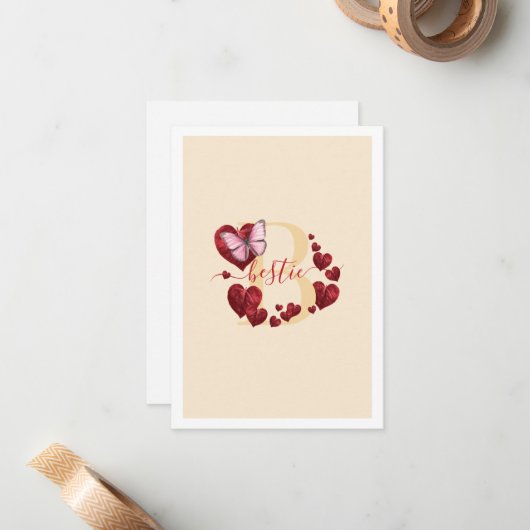 Bestie Notitiekaartje (Voorkant / Achterkant in situ)