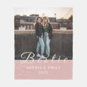 Bestie Photo Collage Fleece Blanket with Names (Voorkant)