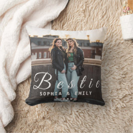 Bestie Photo Collage Pillow – Names & Year Gift Kussen
