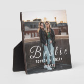 Bestie Photo Collage Plaque – Names & Year Gift Fotoplaat (Voorkant)