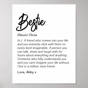 Bestie Poster Beste vriend cadeau
