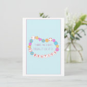 Bestie Quote Schattigee pastel esthetische Galenti Feestdagenkaart (Staand voorkant)