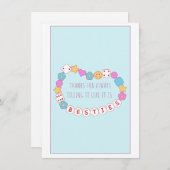 Bestie Quote Schattigee pastel esthetische Galenti Feestdagenkaart (Voorkant / Achterkant)