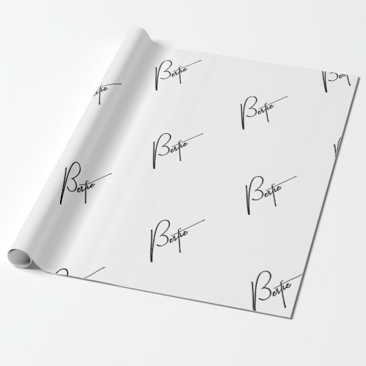 Bestie" Schattige & leuk cadeaupapier voor vriende (Uitgerold)