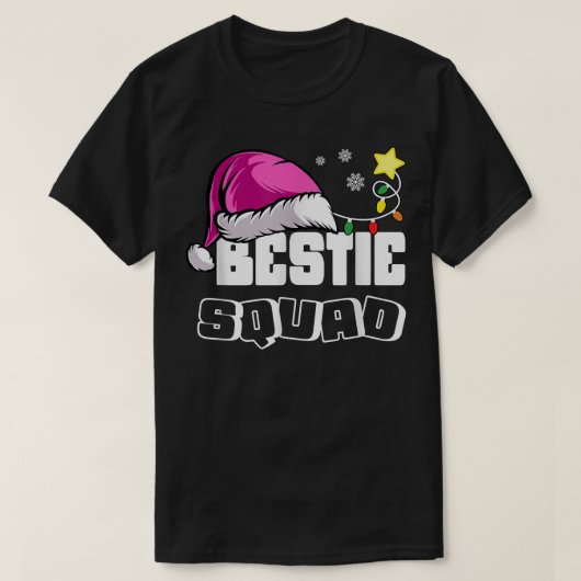 Bestie Squad Best BFF Friend Santa Claus Fun Chris T-shirt (Design voorkant)