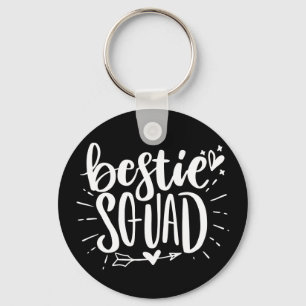Bestie Squad BFF Best Friend Lettering Quote Sleutelhanger