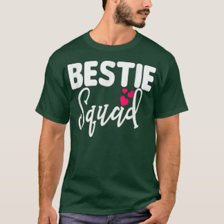 Bestie Squad Matching BFF Friend Crew Hearts T-shirt