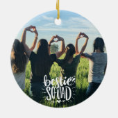 Bestie Squad Persoonlijke foto BFF-vriendschap Keramisch Ornament (Achterkant)