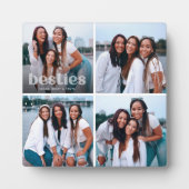 Bestie Trendy Typografie 4 Foto Keepsake Fotoplaat (Voorkant)