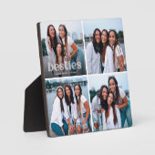 Bestie Trendy Typografie 4 Foto Keepsake Fotoplaat (Voorkant)