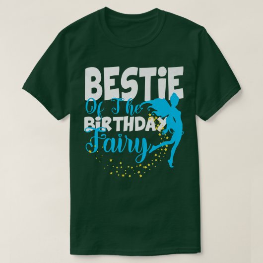 Bestie van de Birthday Fairy Fantasy Birthday Squa T-shirt (Design voorkant)